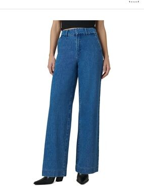 Joe's Jeans Fiona High-Rise Wide Leg Trouser Denim, sz 28